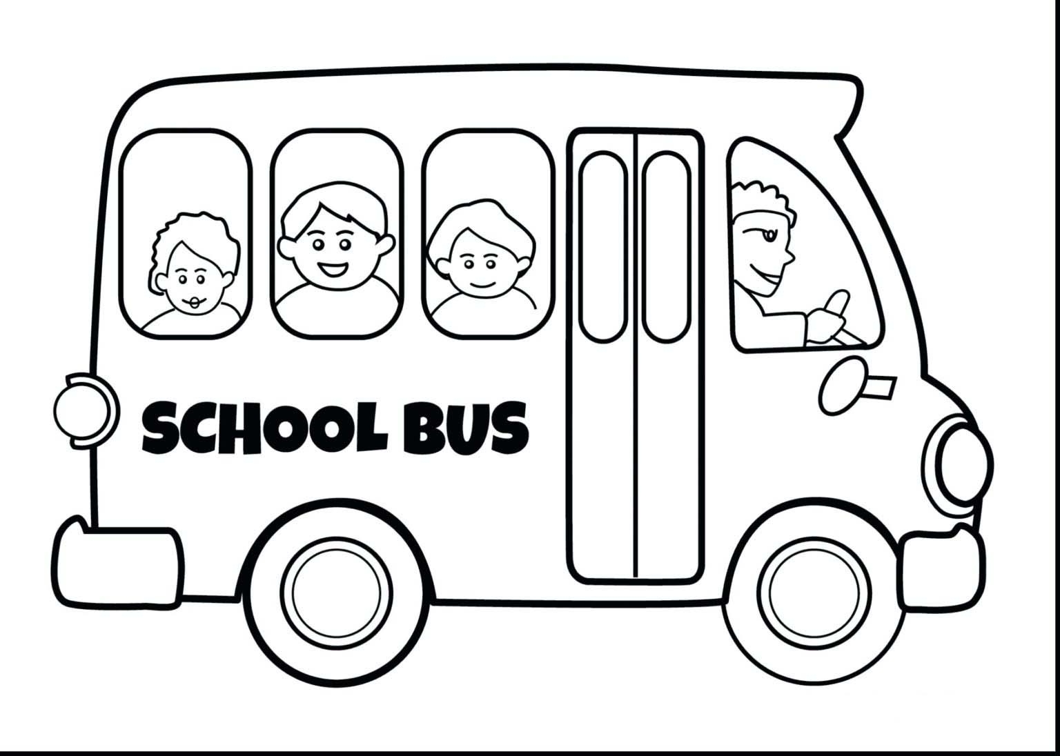 Tổng hợp các bức tranh tô màu xe buýt cho bé