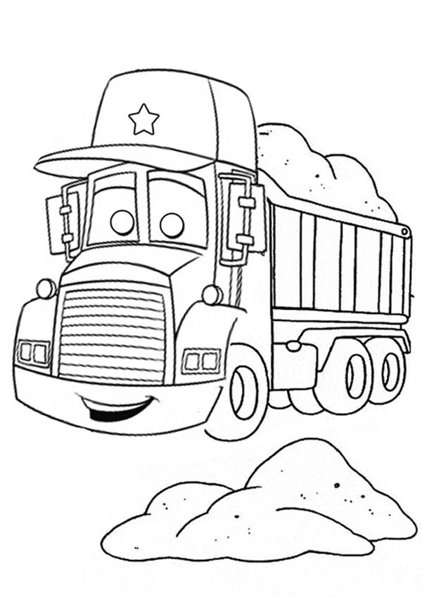 Tổng hợp các bức tranh tô màu xe tải cho bé