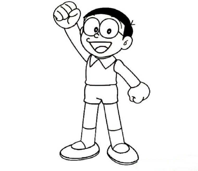 Tổng hợp tranh tô màu Nobita đẹp nhất