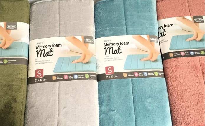 Thảm Chùi Chân Lock &amp; Lock Memory Foam Viền Kiểu Stripe (S) MAT510 | Tiki