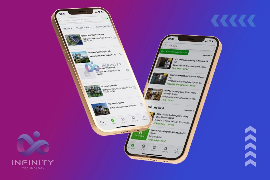 Công ty Công nghệ Infinity là một trong những đơn vị thiết kế App uy tín