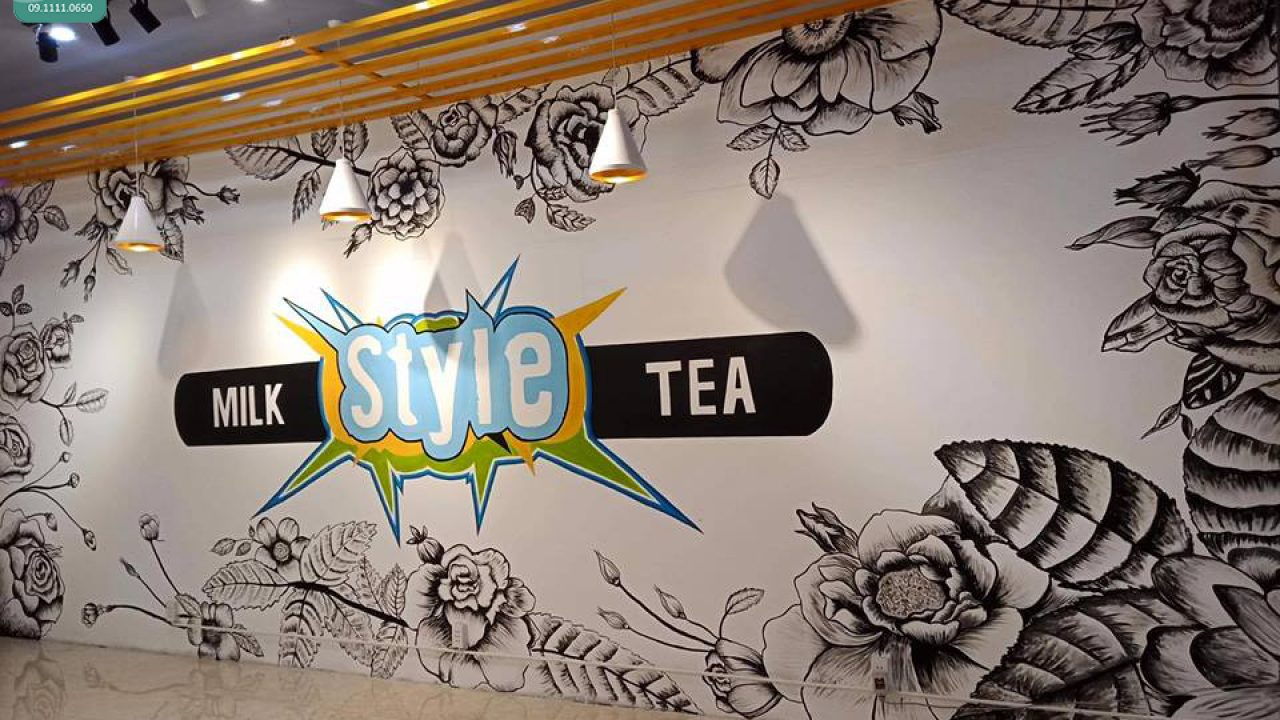 Bức tranh vẽ tường giúp cho quán cafe thu hút khách hàng hơn