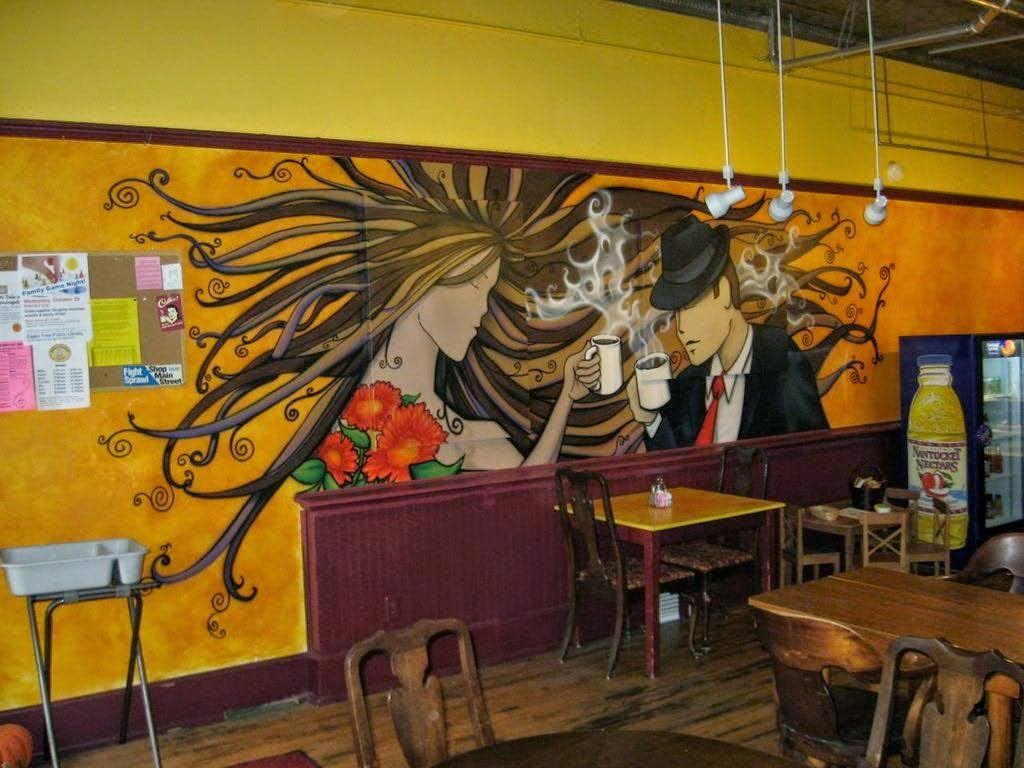 23 Mẫu Vẽ Tranh Tường Quán Cafe GIÁ RẺ ĐẸP Nhất Năm 2020