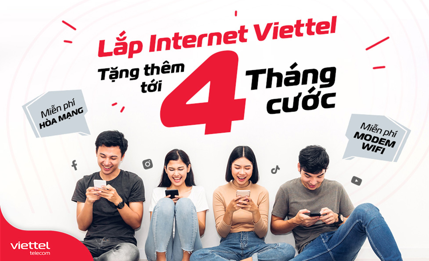 Những khuyến mãi đặc biệt khi lắp đặt mạng internet cáp quang Viettel