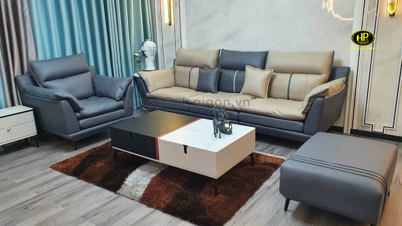 Sofa nỉ phòng khách cao cấp H-2139