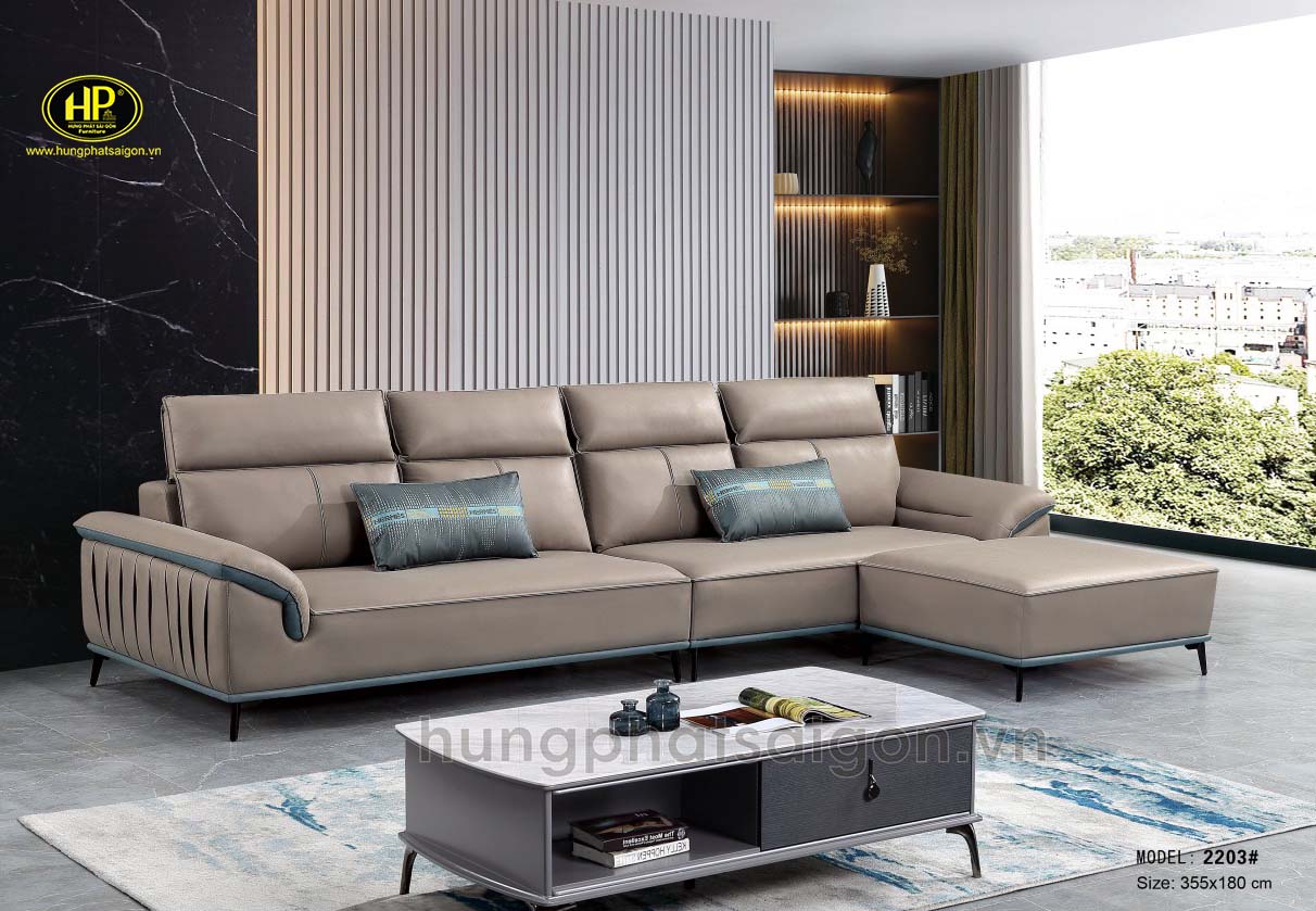 TD-2203 Sofa góc phòng khách bọc nệm